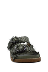 LEATHER SANDAL JEWEL BUCKLE
