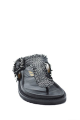 THONG LEATHER SANDAL JEWELS