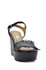 LEATHER SANDAL JEWEL BUCKLE