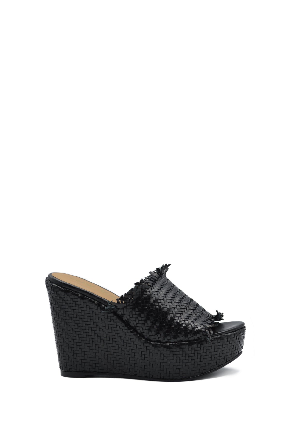 WEDGE MADE IN WOVEN LEATHER