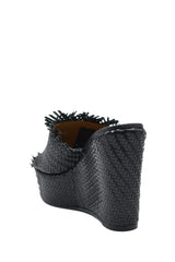 WEDGE MADE IN WOVEN LEATHER
