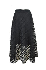 KARL EMBROIDERED MESH SKIRT