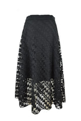KARL EMBROIDERED MESH SKIRT