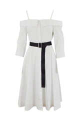 COLD SHOULDER SHIRT DRESS