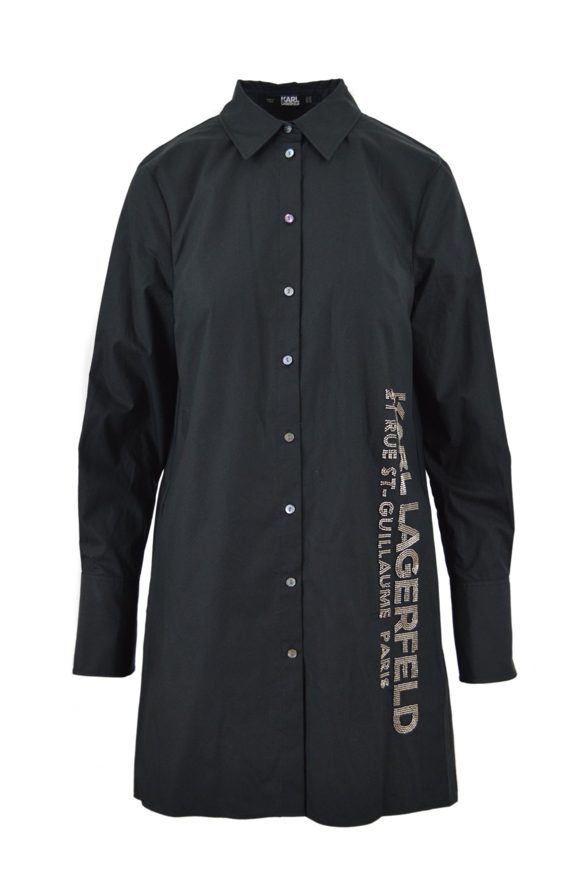 EMBELLISHED POPLIN TUNIC SHIRT