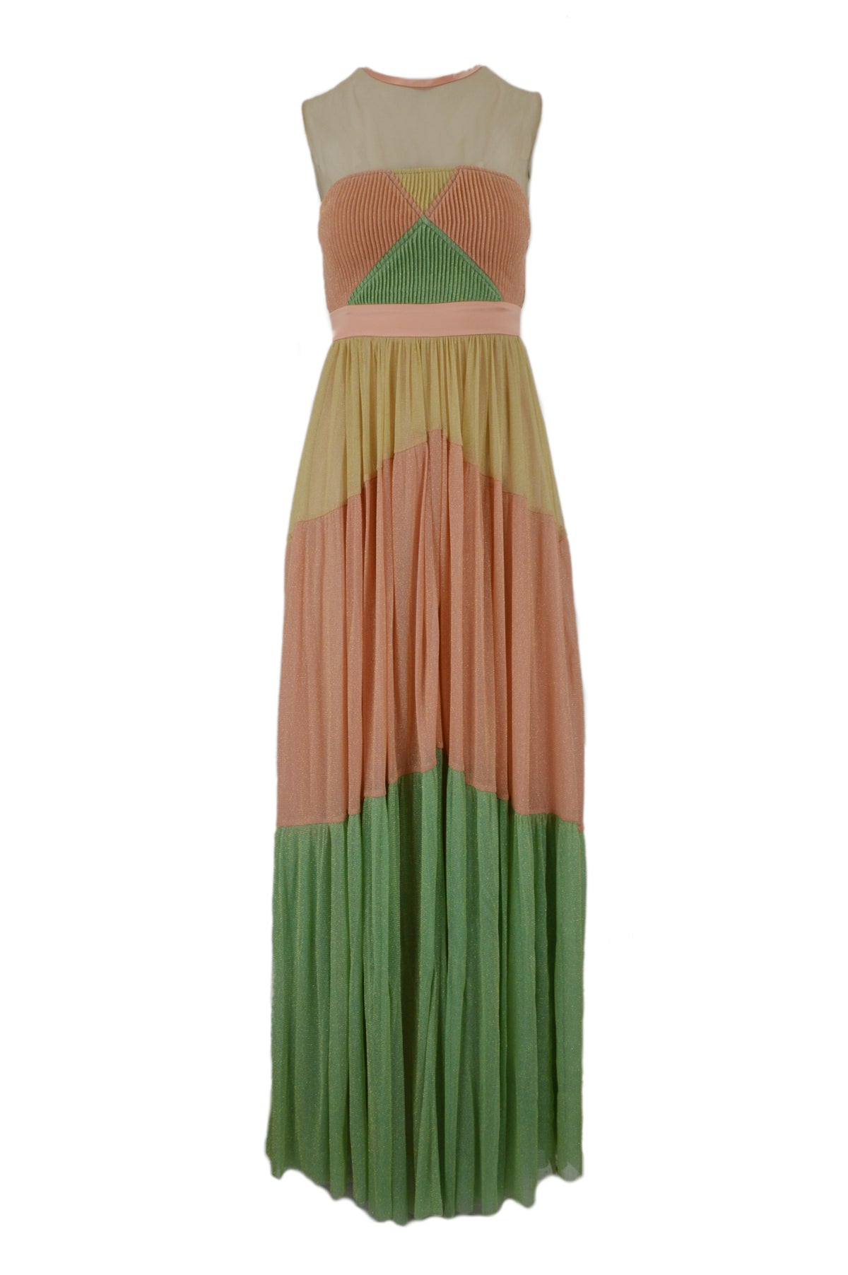 ABITO LUNGO TULLE FLUIDO LUREX