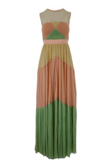 ABITO LUNGO TULLE FLUIDO LUREX
