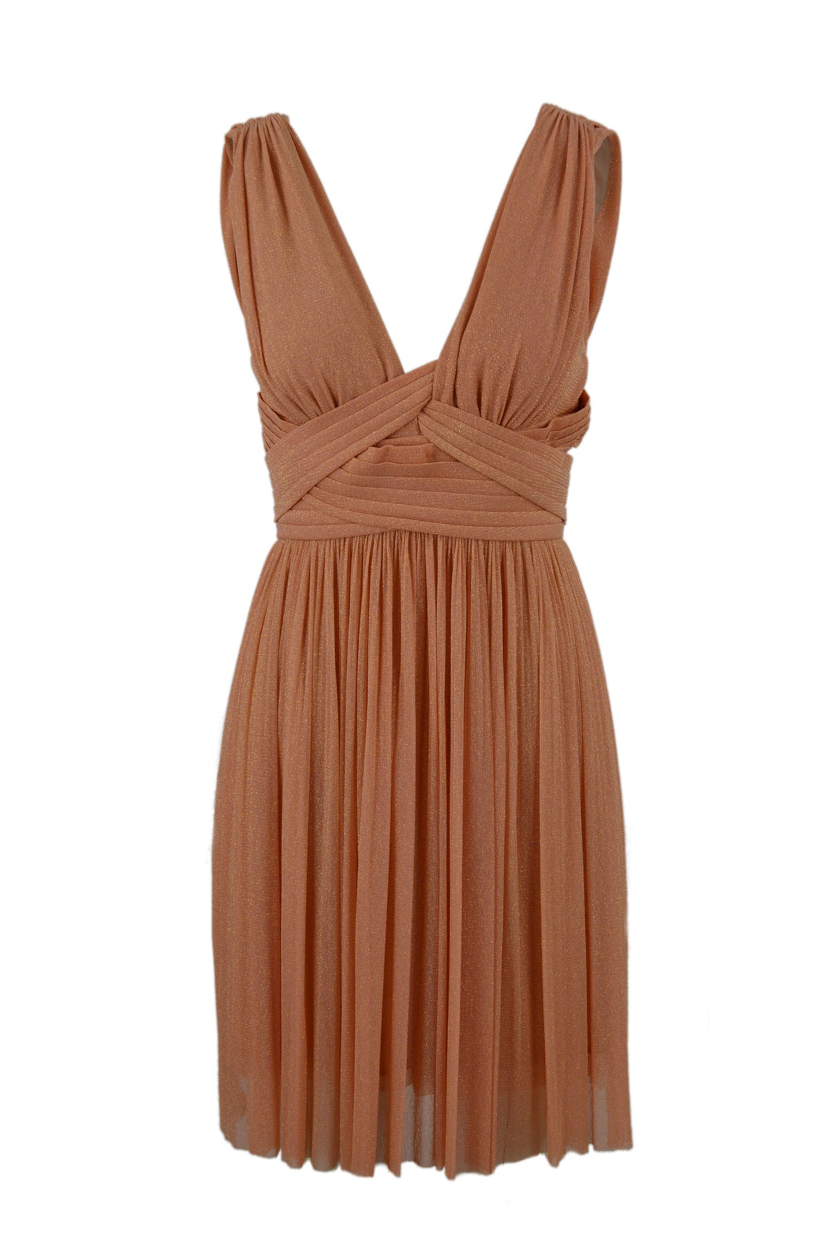 ABITO PLISSE' TULLE FLUIDO LUREX