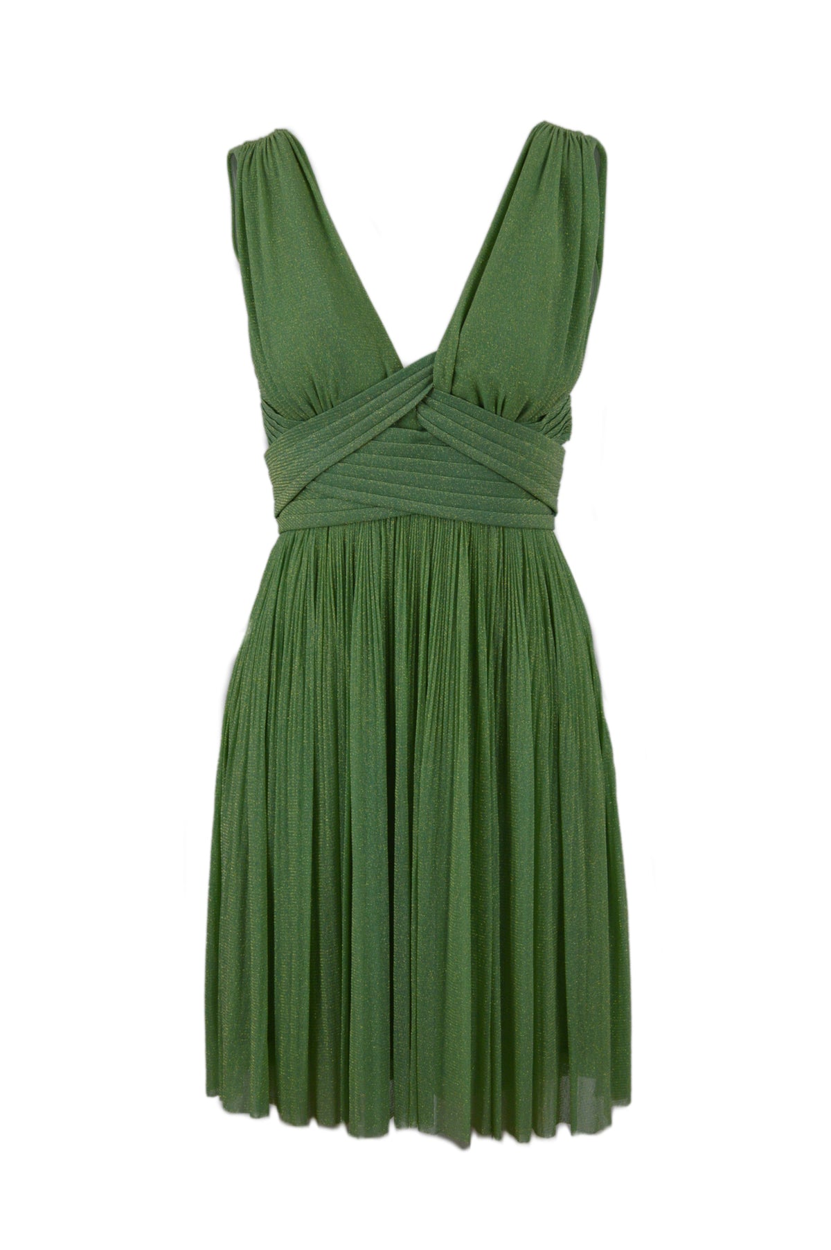 ABITO PLISSE' TULLE FLUIDO LUREX