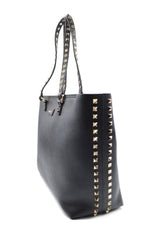 STUDS ROSE SHOPPER BAG BOT PELLE