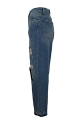 JEANS MOMFIT CON PATCH