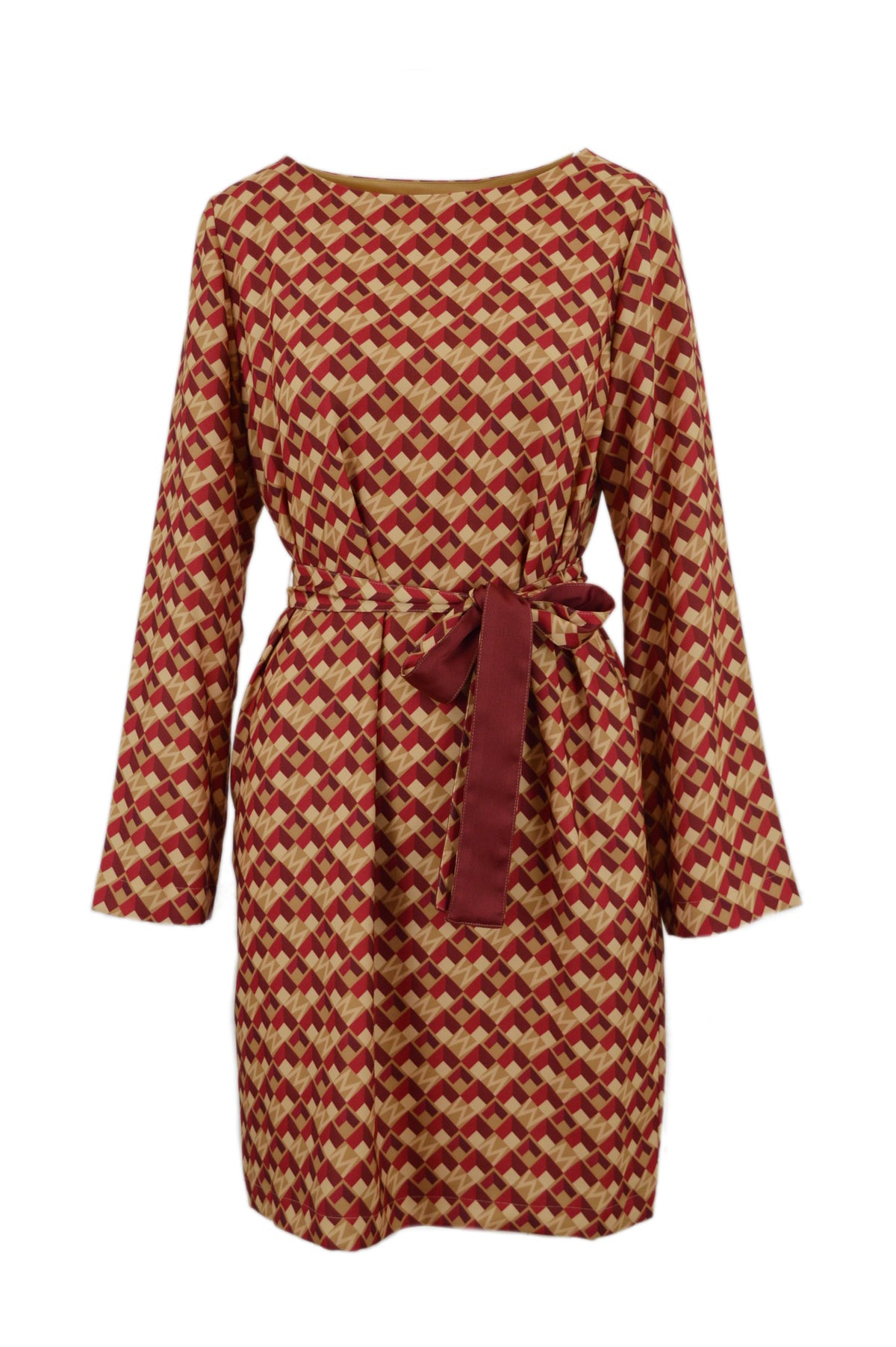 GEOMETRIC LOGO BOXY DRESS