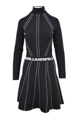 CONTRAST STITCH KNIT DRESS
