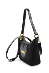 BORSA NYLON + PU NERO