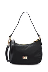 BORSA NYLON + PU NERO