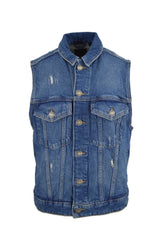 GOLOSA GILET RECYCLED DENIM DARK WASH