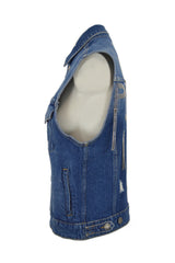 GOLOSA GILET RECYCLED DENIM DARK WASH