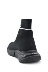 QUADRA SOCK BOOT GRADIENT BLACK KNIT TEXTILE