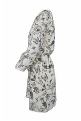 ACCIDIOSO ABITO CREPE DE CHINE STAMPA TATTOO