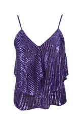 TOSATO TOP FULL PAILLETTES RIGATA