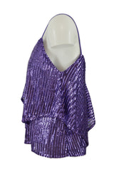 TOSATO TOP FULL PAILLETTES RIGATA