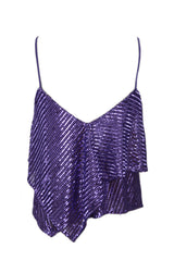 TOSATO TOP FULL PAILLETTES RIGATA