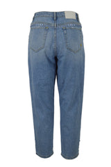 MADDIE MOM DENIM + STRASS E METAL