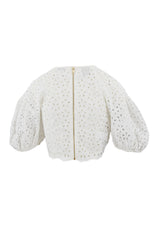 TRAMATO TOP COTONE RICAMO SANGALLO