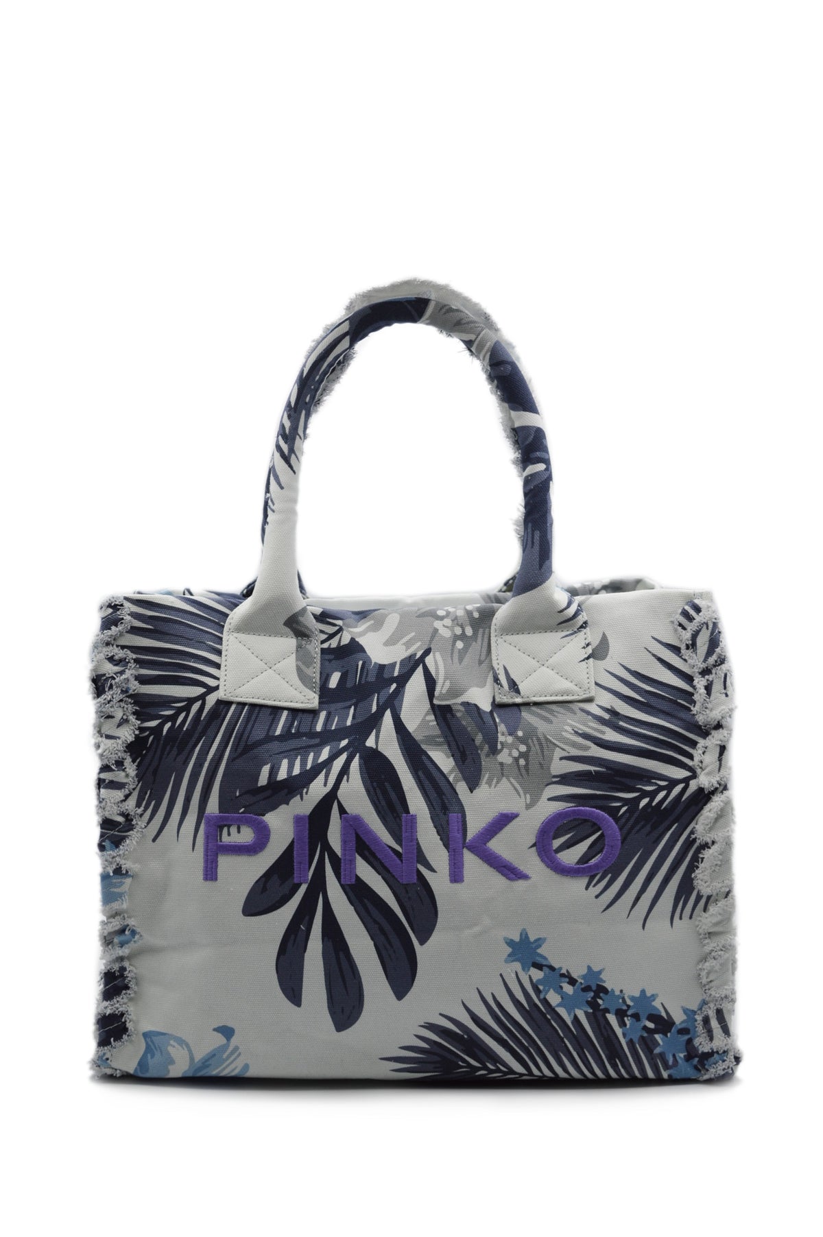 BEACH SHOPPING CANVAS RICICLATO STAMPATO