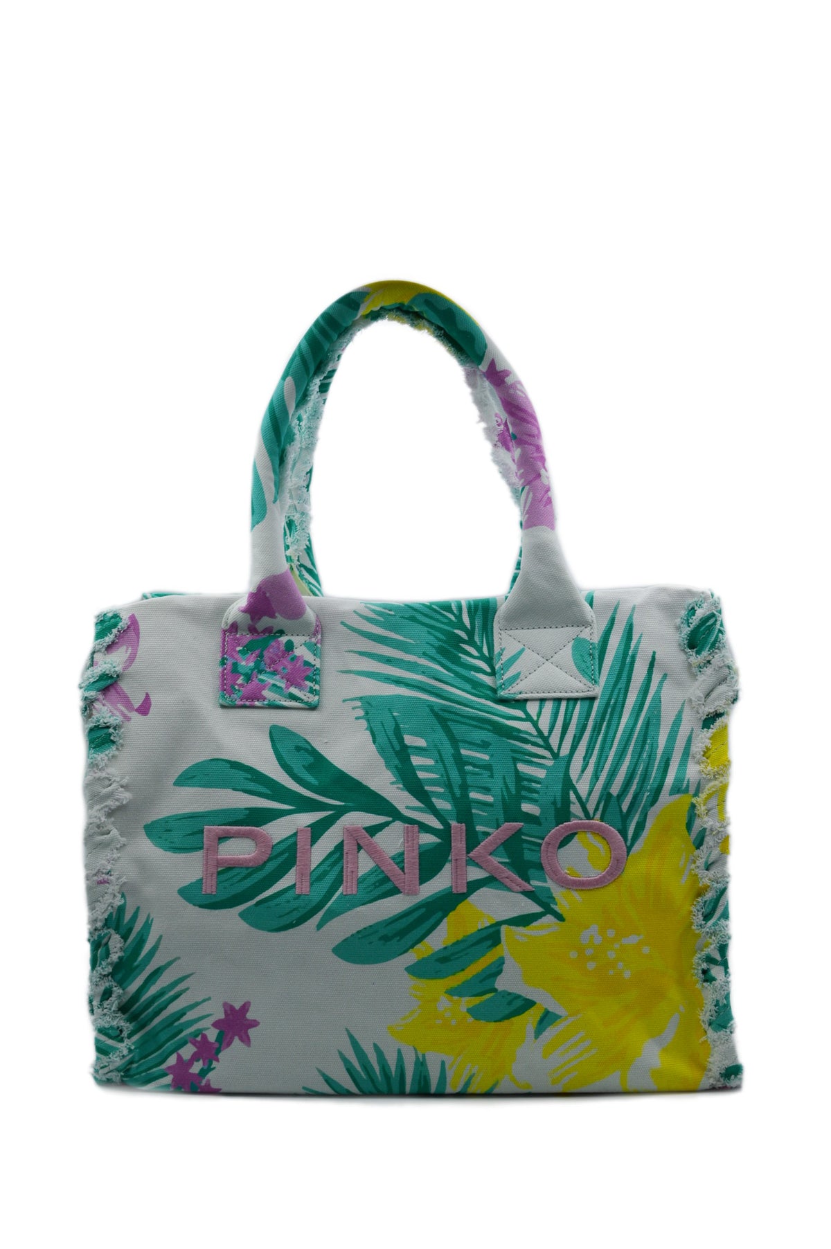 BEACH SHOPPING CANVAS RICICLATO STAMPATO