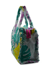 BEACH SHOPPING CANVAS RICICLATO STAMPATO
