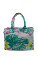 BEACH SHOPPING CANVAS RICICLATO STAMPATO