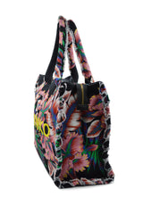BEACH SHOPPING CANVAS RICICLATO STAMPATO