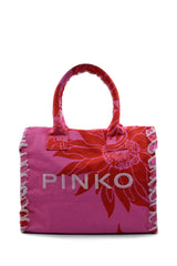 BEACH SHOPPING CANVAS RICICLATO STAMPATO
