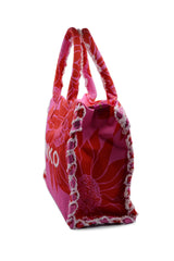 BEACH SHOPPING CANVAS RICICLATO STAMPATO