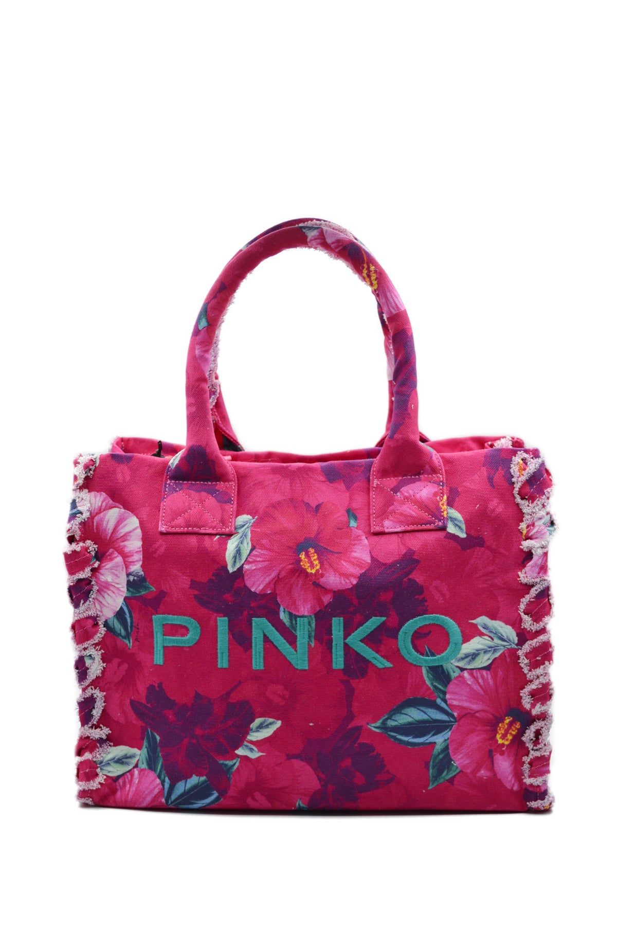 BEACH SHOPPING CANVAS RICICLATO STAMPATO