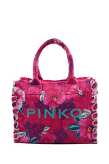 BEACH SHOPPING CANVAS RICICLATO STAMPATO