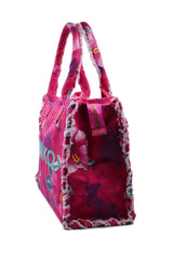 BEACH SHOPPING CANVAS RICICLATO STAMPATO