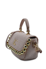 FIREFLY HANDBAG RAFFIA + SYNTH.