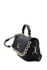 FIREFLY HANDBAG RAFFIA + SYNTH.