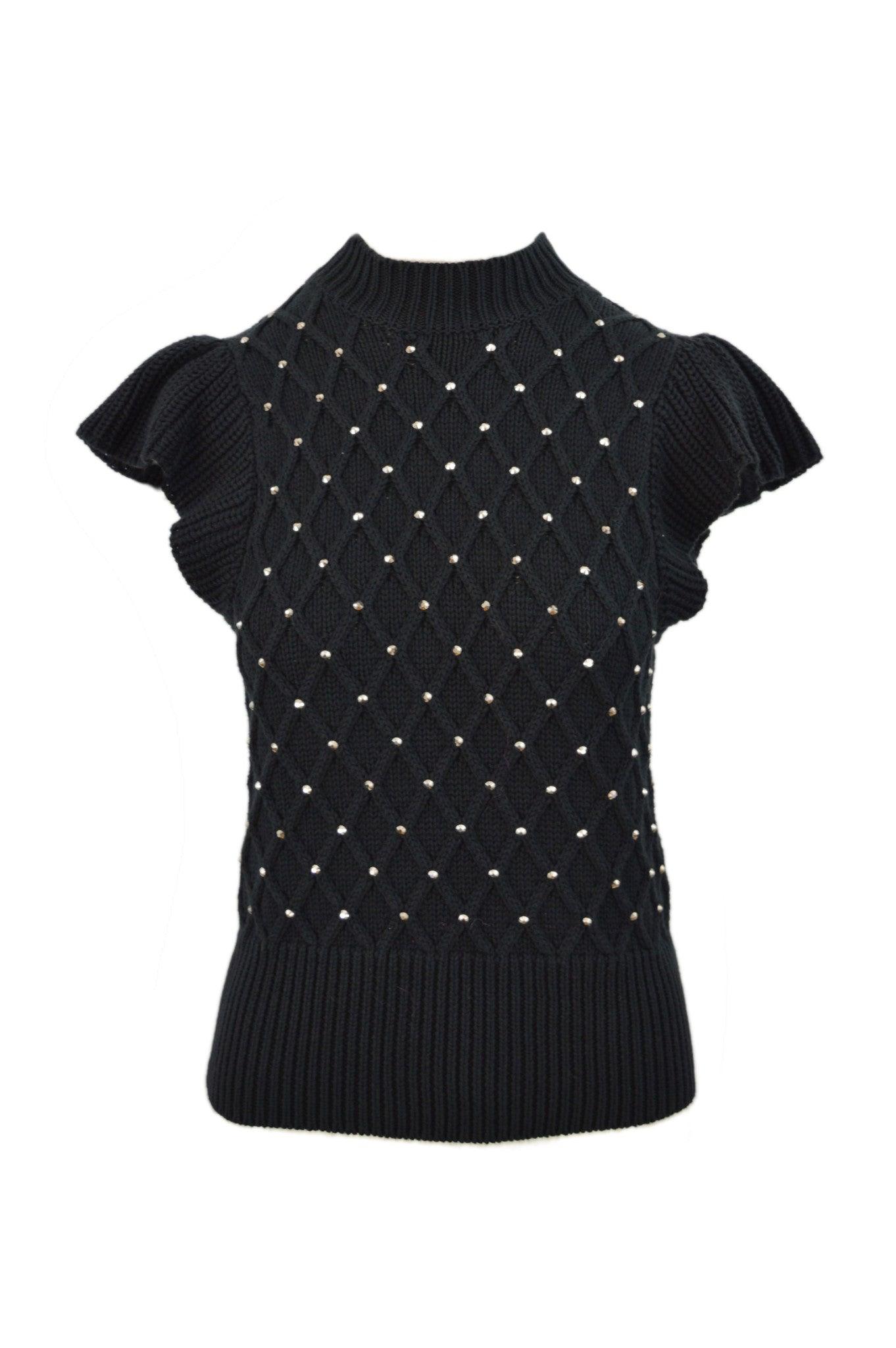 MAGLIA CHIUSA  M/C STRASS