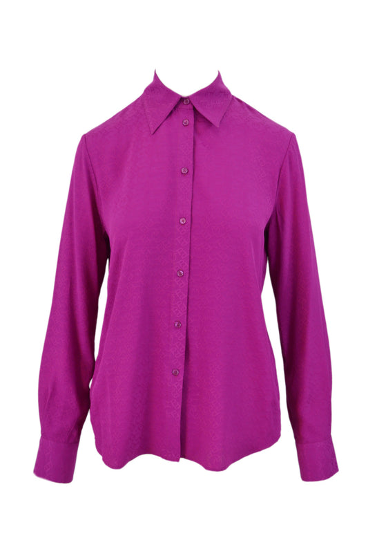 SMORZARE CAMICIA CREPE DE CHINE JACQUARD LOGO