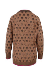 LAMA CARDIGAN TUBICO LOGO BIRDS