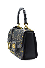 MONOGRAM HAND BAG JACQUARD + LEATHER