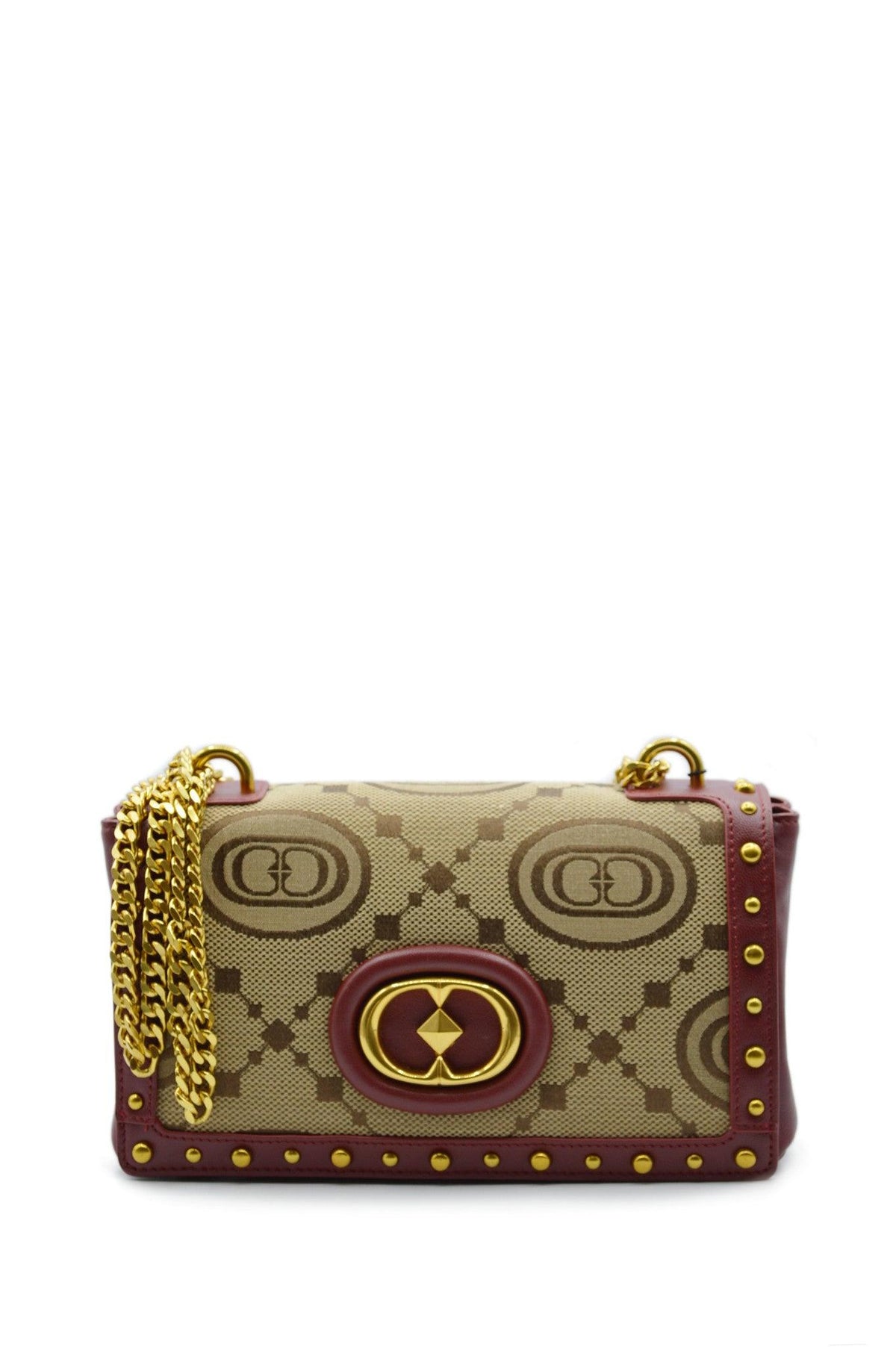 MONOGRAM SHOULDER BAG JACQUARD + LEATHER