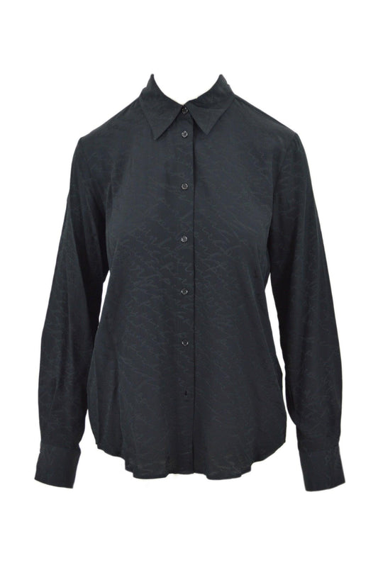 SMORZARE CAMICIA JACQUARD DISEGNO LOGO FLUIDO